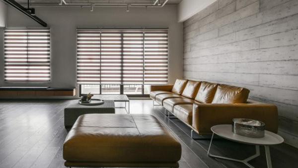 现代工业风格黑色子母实木门家装效果图 超宽入户门效果图