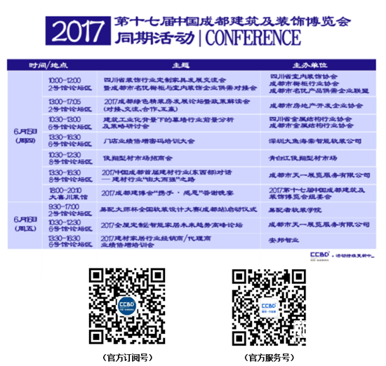 2017成都建博会全面升级 10余场行业活动同期助力